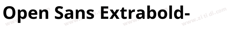 Open Sans Extrabold字体转换